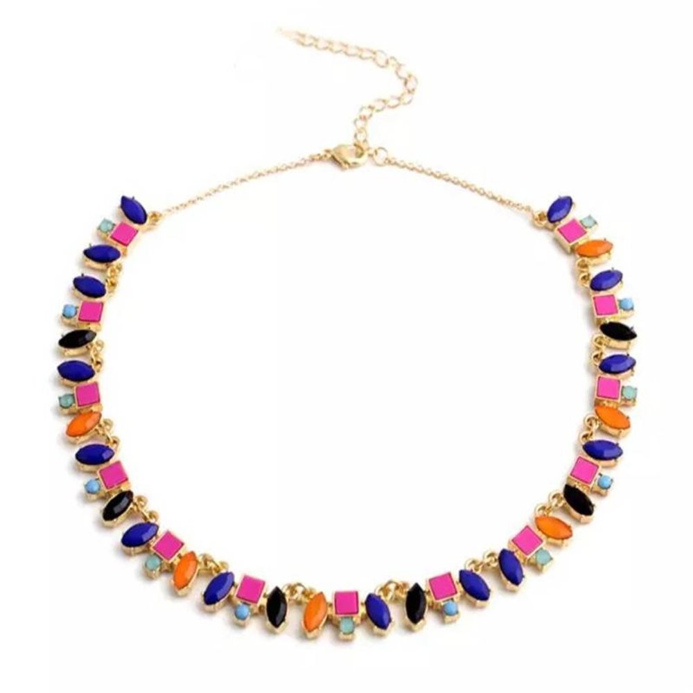 MULTICOLORED STONES NECKLACE